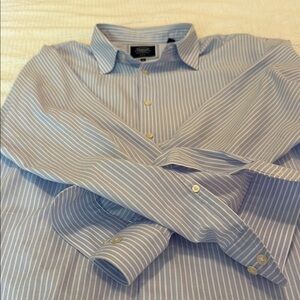 Charles Tyrwhitt Blue Striped Casual Button Down Shirt